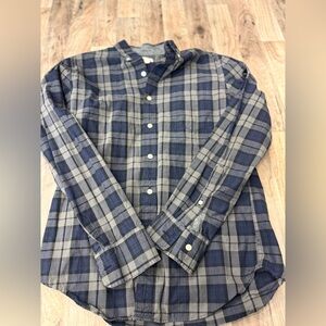 J Crew Vintage Shirt Mens M Button‎ Down Long Sleeve Collared Blue Gray